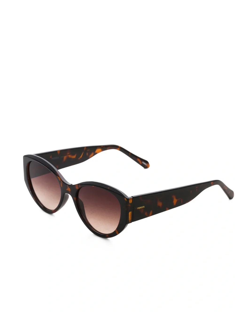 Fossil Women's Tortoiseshell 54mm Cat Eye Sunglasses with Brown Gradient Lenses